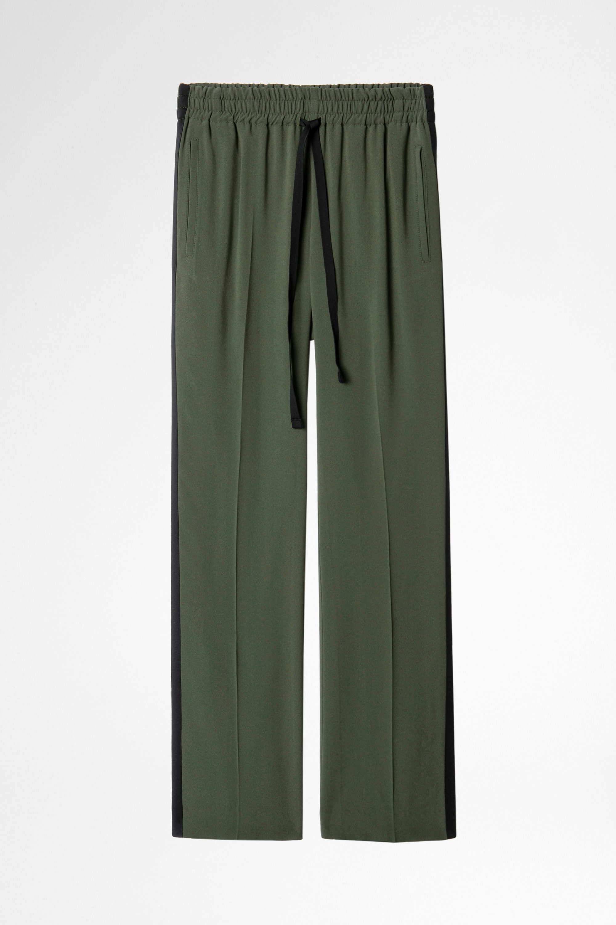 Hose Pomy Crepe - Khaki Damenhose